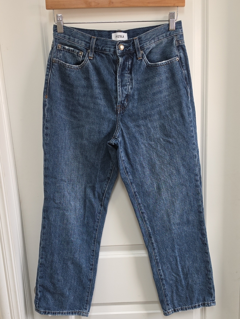 pistola High Rise Charlie Ankle Straight Leg Jeans